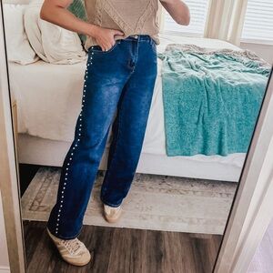 Pearl Detail Jeans